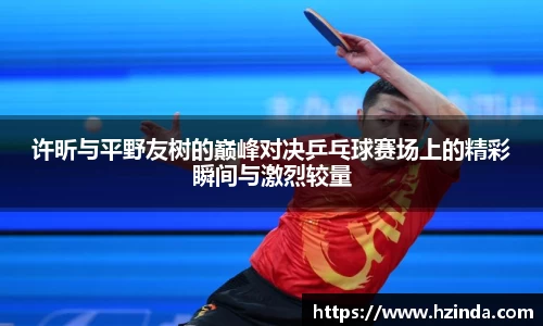 许昕与平野友树的巅峰对决乒乓球赛场上的精彩瞬间与激烈较量